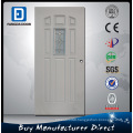 Fangda Modern 8 Panel Steel Frosted Glass Insert Entry Door